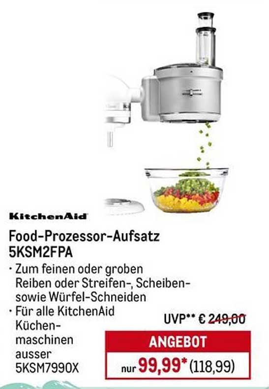 Food-Prozessor-Aufsatz 5KSM2FPA von KitchenAid