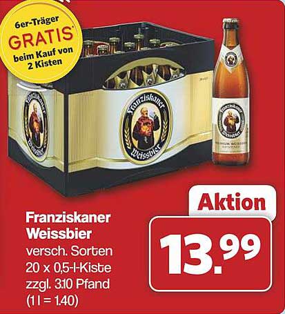 Franziskaner Weissbier 20 x 0,5 l – Aktionsangebot