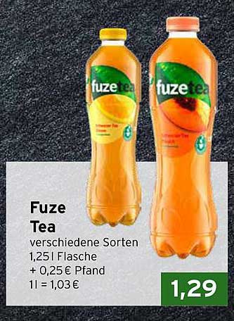 Fuze Tea - verschiedene Sorten 1,25l Flasche