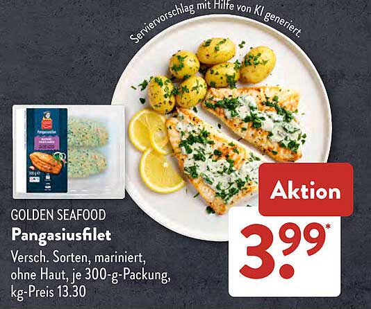 GOLDEN SEAFOOD Pangasiusfilet 300 g - Aktion