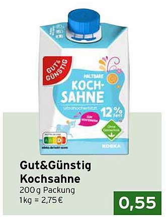 Gut&Günstig Kochsahne 200 g