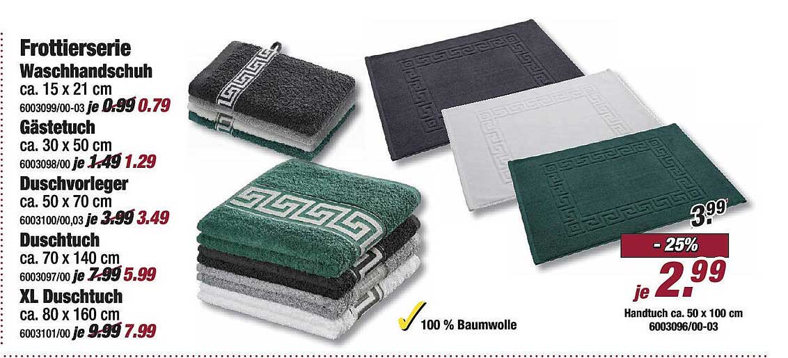 Handtuch ca. 50 x 100 cm - 100 % Baumwolle