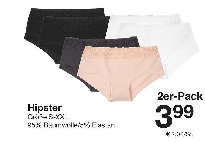 Hipster Unterwäsche im 2er-Pack - Komfort trifft Stil