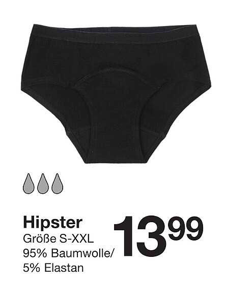 Hipster Unterwäsche in Schwarz