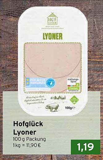 Hofglück Lyoner 100g Packung