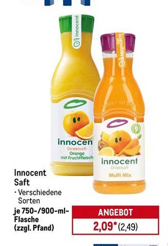 Innocent Saft - Verschiedene Sorten je 750-/900-ml-Flasche (zzgl. Pfand)