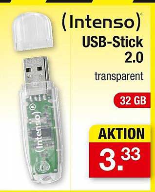 (Intenso) USB-Stick 2.0 transparent 32 GB