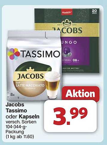 Jacobs Tassimo oder Kapseln – jetzt zum Vorteilspreis!