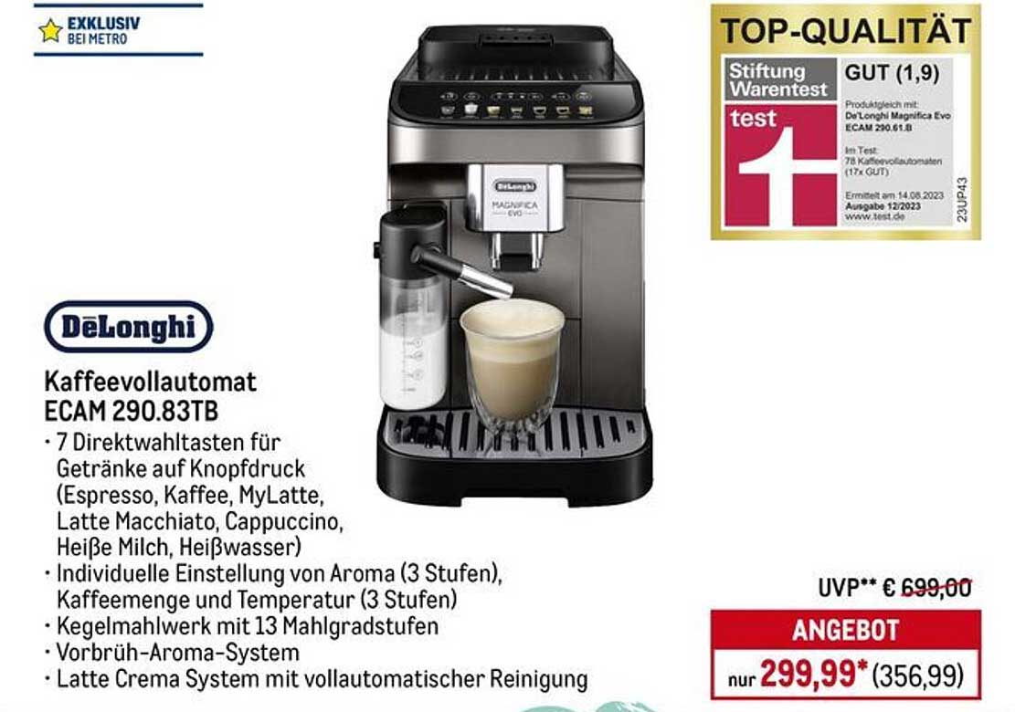 Kaffeevollautomat DeLonghi ECAM 290.83TB