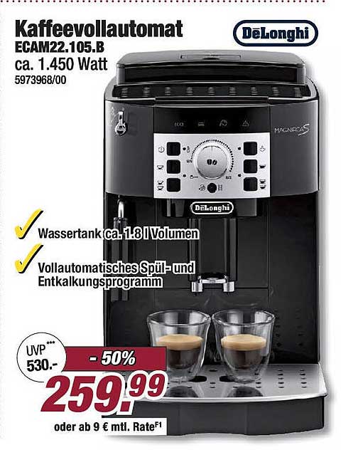Kaffeewasservollautomat ECAM22.105.B von DeLonghi