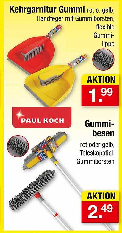 Kehrgarnitur Gummi und Gummibesen von Paul Koch – Tolle Aktion!