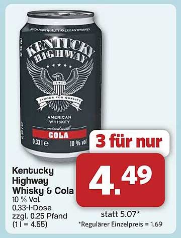 Kentucky Highway Whisky & Cola 0,33 l