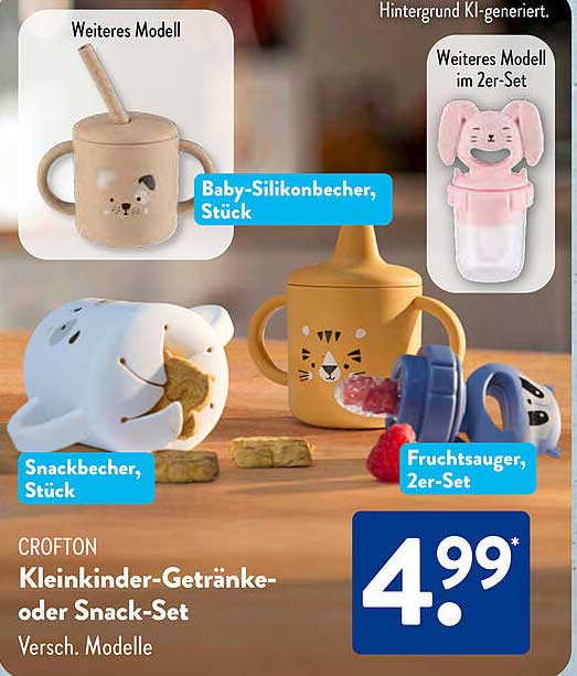 Kleinkinder-Getränke- oder Snack-Set
