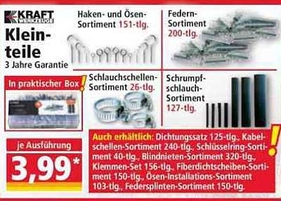Kleinteile Sortiment - Praktische Lösungen für jeden Haushalt