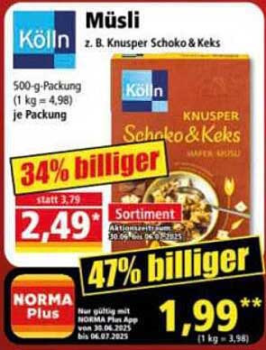 Kölln Knusper Schoko & Keks Müsli (500 g)