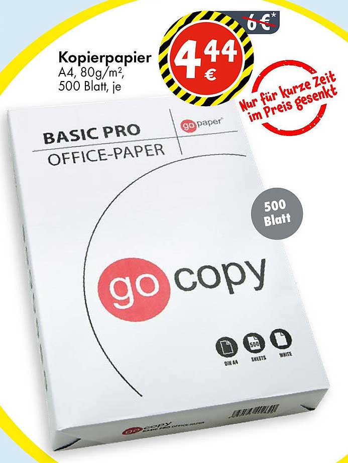 Kopierpapier A4, 80g/m², 500 Blatt