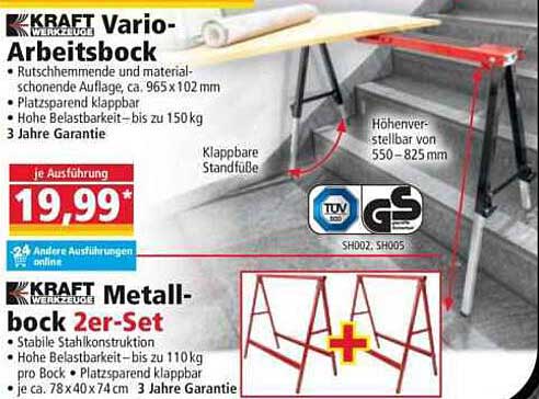 KRAFT Vario-Arbeitsbock - Stabil und Vielseitig