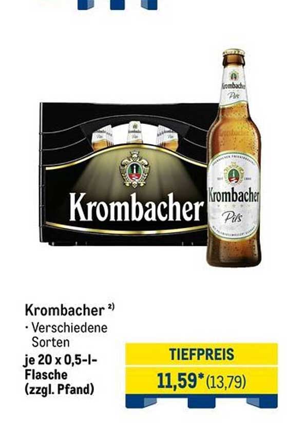 Krombacher 20 x 0,5 l Flasche – Verschiedene Sorten