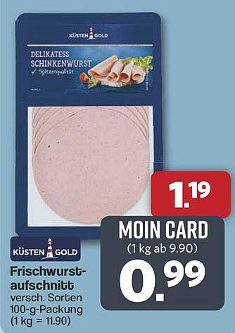 Küsten Gold Frischwurstaufschnitt – Delikates Schinkenwurst