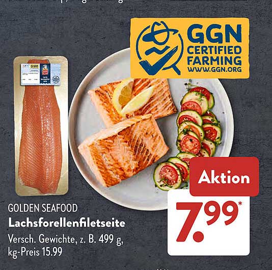 Lachsforellenfiletseite - Golden Seafood