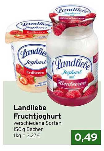 Landliebe Fruchtjoghurt verschiedene Sorten 150 g Becher