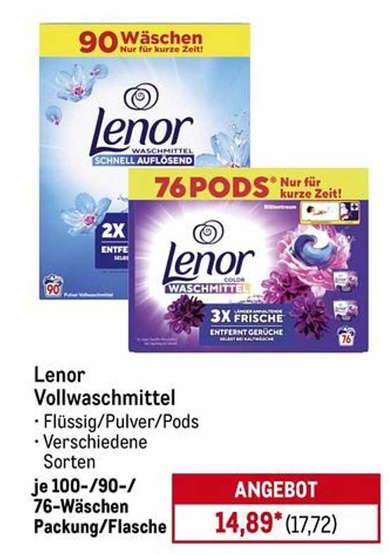 Lenor Vollwaschmittel - Flüssig/Pulver/PODS