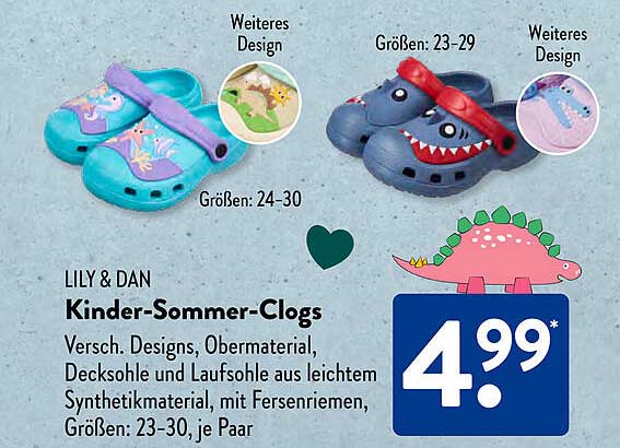 LILY & DAN Kinder-Sommer-Clogs