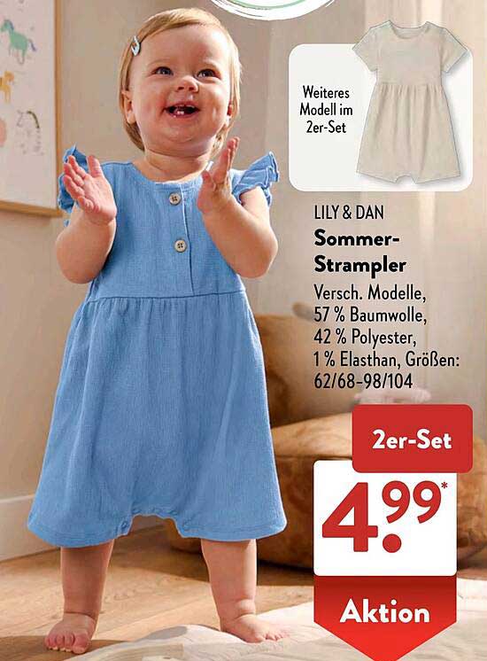 LILY & DAN Sommer-Strampler im 2er-Set