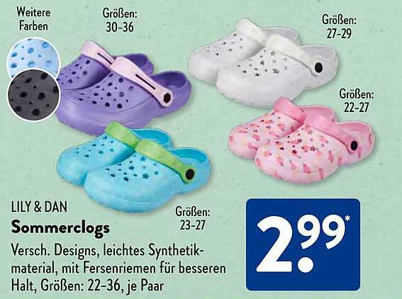 LILY & DAN Sommerclogs in verschiedenen Designs