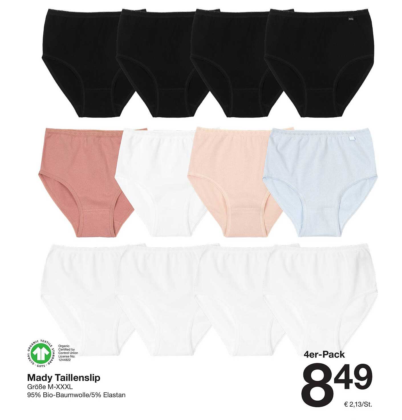Mady Taillenslip 4er-Pack – Größe M-XXXL