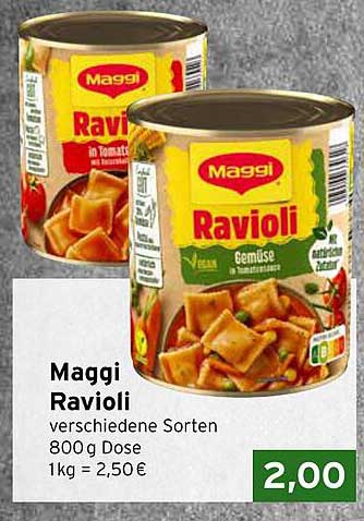 Maggi Ravioli verschiedene Sorten 800 g Dose