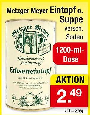 Metzger Meyer Erbseneintopf 1200-ml-Dose