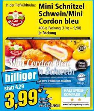 Mini Schnitzel Schwein/Mini Cordon bleu