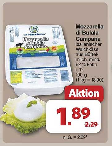 Mozzarella di Bufala Campana - Italienischer Weichkäse aus Büffelmilch