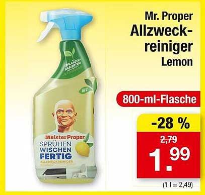Mr. Proper Allzweckreiniger Lemon 800-ml-Flasche