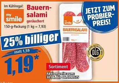 my smile Bauernsalami geräuchert 150 g