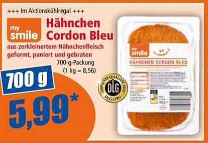 my smile Hähnchen Cordon Bleu 700 g