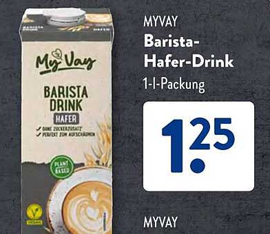 MyVAY Barista-Hafer-Drink 1-L-Packung