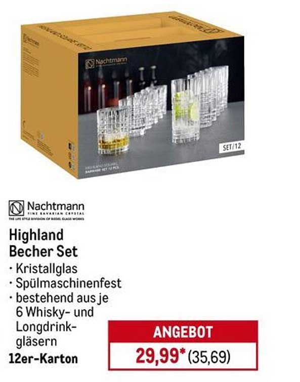 Nachtmann Highland Becher Set - 12er-Karton