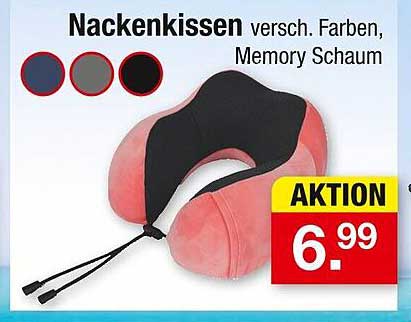 Nackenstützkissen – verschiedene Farben, Memory Schaum
