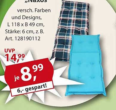 NAXOS Auflagen – Verschiedene Farben und Designs für Ihren Komfort