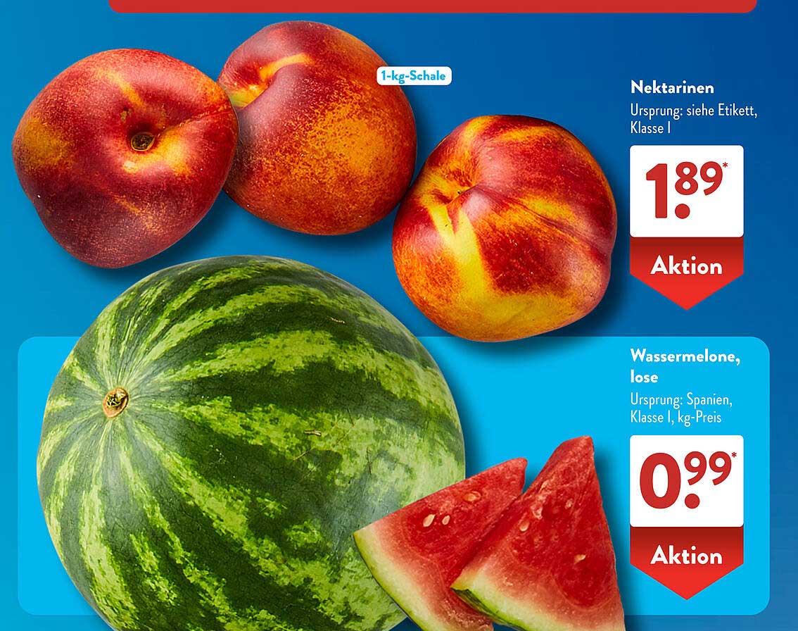 Nektarinen und Wassermelonen – Frische für den Sommer!