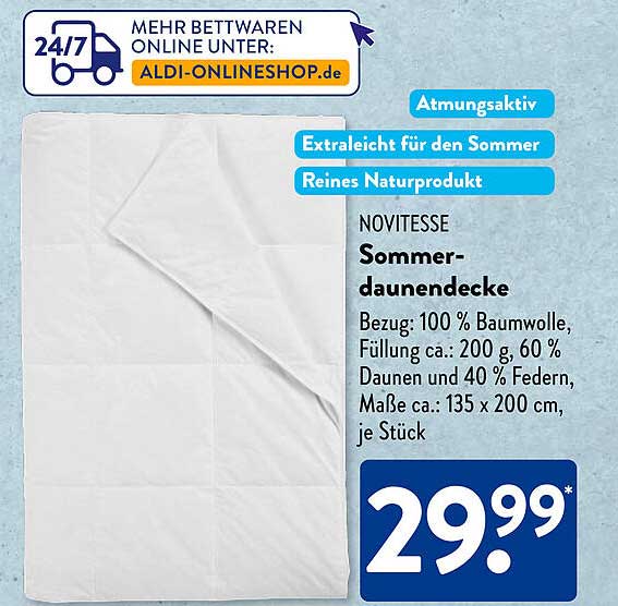 Novitess Sommerdaunen-Decke