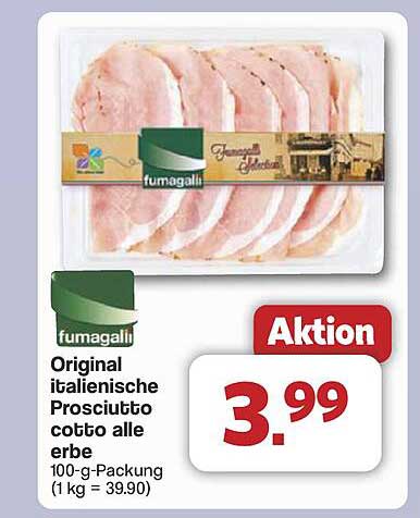 Original italienische Prosciutto cotto alle erbe