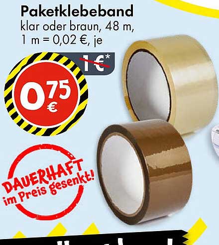 Paketklebeband 48 m - klar oder braun