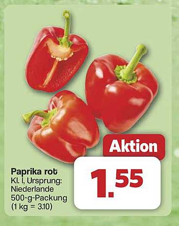 Paprika rot 500-g-Packung - Aktion