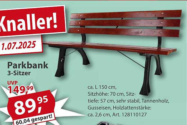 Parkbank 3-Sitzer