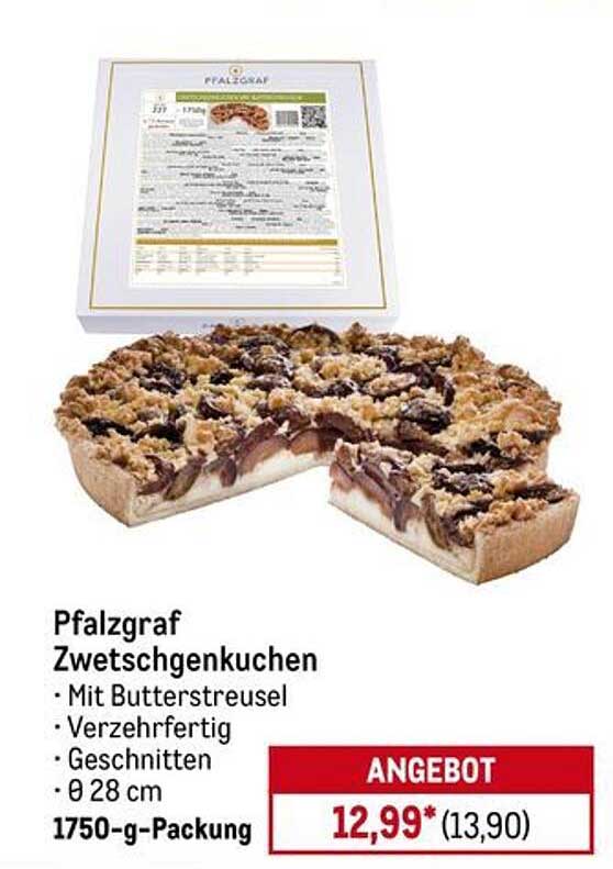 Pfälzgraf Zwetschgenkuchen - 1750-g-Packung