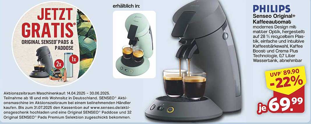 PHILIPS Senseo Original+ Kaffeeautomat