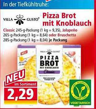 Pizza Brot mit Knoblauch von Villa Gusto